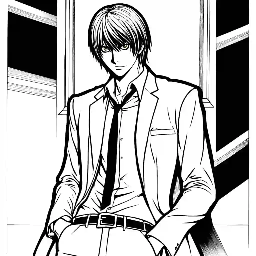Light Yagami (Death Note) coloring pages